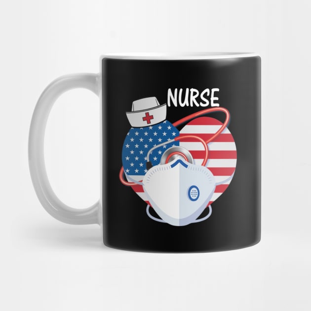 Proud Nurse - Flag USA Nurse by janayeanderson48214